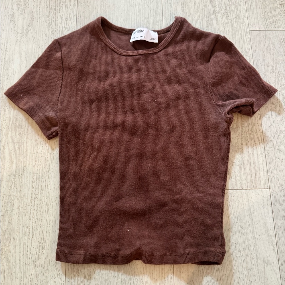 Brown Knit Women’s T-Shirt